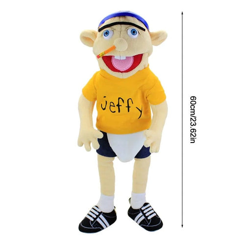 Planet Gates 60cm 60cm Jeffy Hand Puppet Plush Children Soft Doll Talk Show Party Props Christmas Doll Plush Toys Puppet Kids Gift