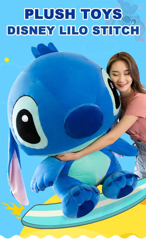 Planet Gates 60cm Giant Disney Lilo & Stitch Couple Models Cartoon Stuffed Plush Anime Plushs Baby Toys Pendant Toy Kawaii Kids Birthday Gift