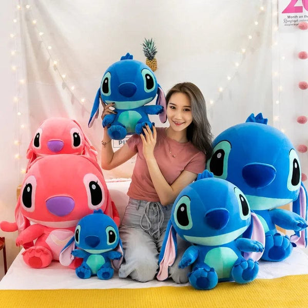 Planet Gates 60cm Giant Disney Lilo & Stitch Couple Models Cartoon Stuffed Plush Anime Plushs Baby Toys Pendant Toy Kawaii Kids Birthday Gift
