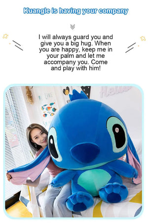 Planet Gates 60cm Giant Disney Lilo & Stitch Couple Models Cartoon Stuffed Plush Anime Plushs Baby Toys Pendant Toy Kawaii Kids Birthday Gift