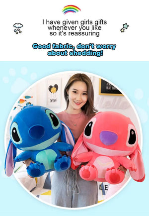 Planet Gates 60cm Giant Disney Lilo & Stitch Couple Models Cartoon Stuffed Plush Anime Plushs Baby Toys Pendant Toy Kawaii Kids Birthday Gift
