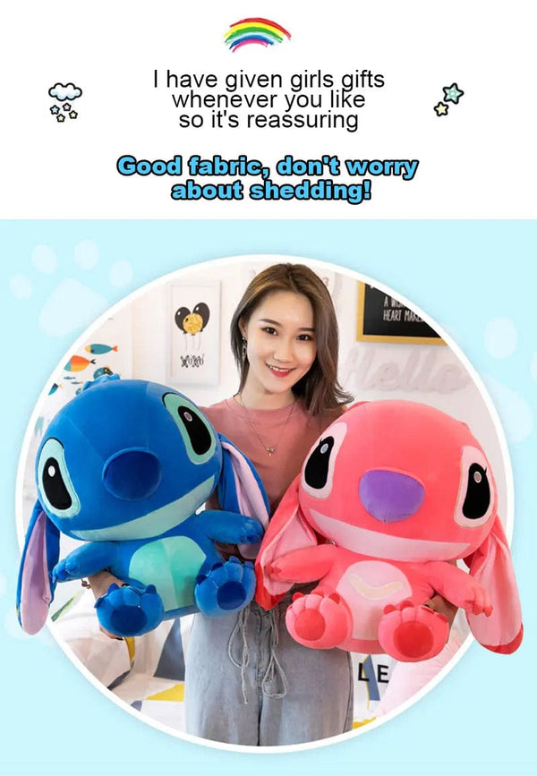 Planet Gates 60cm Giant Disney Lilo & Stitch Couple Models Cartoon Stuffed Plush Anime Plushs Baby Toys Pendant Toy Kawaii Kids Birthday Gift