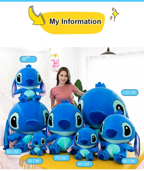 Planet Gates 60cm Giant Disney Lilo & Stitch Couple Models Cartoon Stuffed Plush Anime Plushs Baby Toys Pendant Toy Kawaii Kids Birthday Gift