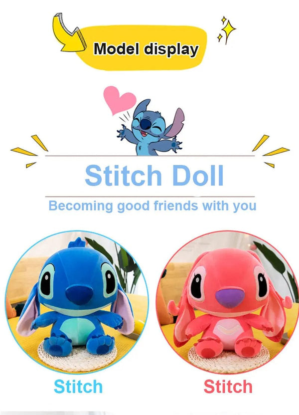 Planet Gates 60cm Giant Disney Lilo & Stitch Couple Models Cartoon Stuffed Plush Anime Plushs Baby Toys Pendant Toy Kawaii Kids Birthday Gift