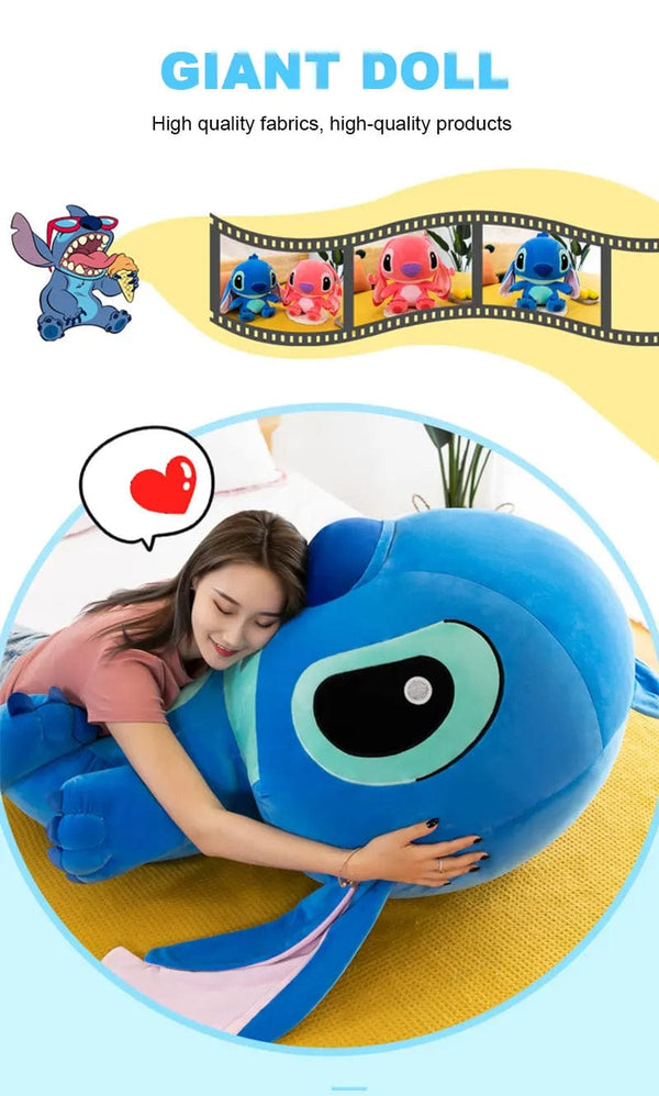 Planet Gates 60cm Giant Disney Lilo & Stitch Couple Models Cartoon Stuffed Plush Anime Plushs Baby Toys Pendant Toy Kawaii Kids Birthday Gift