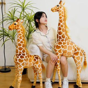 Planet Gates 60cm New 1pc Giant size Giraffe Plush Toys Cute Stuffed Animal Soft Giraffe Doll Birthday Gift Kids Toy