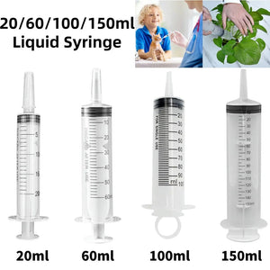 Planet Gates 60ml Liquid Syringe Glue Filling Enema Syringe Nutrient Sterile Health Without Needle Watering Refilling for Animal Food Feeding