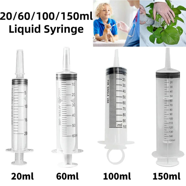 Planet Gates 60ml Liquid Syringe Glue Filling Enema Syringe Nutrient Sterile Health Without Needle Watering Refilling for Animal Food Feeding