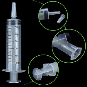 Planet Gates 60ml Liquid Syringe Glue Filling Enema Syringe Nutrient Sterile Health Without Needle Watering Refilling for Animal Food Feeding