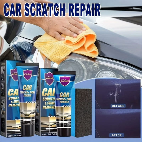 Planet Gates 60ml+Sponge Car Scratch And Swirl Remover, Repair Polishing Scratch Removal Wax Scratch Repair Kit For Paints, Easily Repair Paint Scratches, Swirl, Marks