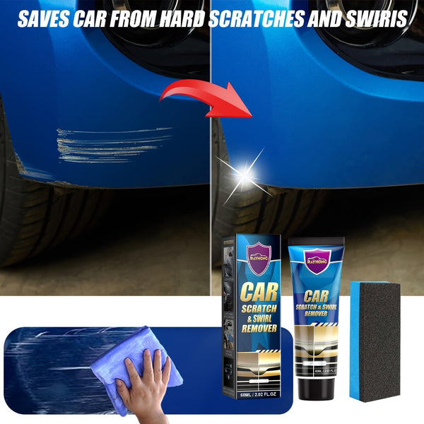 Planet Gates 60ml+Sponge Car Scratch And Swirl Remover, Repair Polishing Scratch Removal Wax Scratch Repair Kit For Paints, Easily Repair Paint Scratches, Swirl, Marks