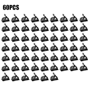 Planet Gates 60pcs Black 60/30/10PCS Self Adhesive Cable Management Organizer Clips Adjustable Desk Tidy Wire Cord Fixer Fastener Clips For Home Office