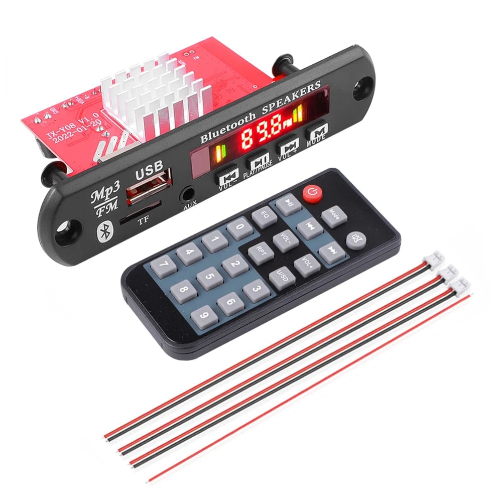 Planet Gates 60W 50W 40W Amplifier Bluetooth 5.0 DIY MP3 WAV Decoder Board DC 12V Wireless Car USB MP3 Player TF Card Slot USB FM with Mic