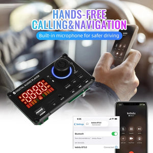 Planet Gates 60W 50W 40W Amplifier Bluetooth 5.0 DIY MP3 WAV Decoder Board DC 12V Wireless Car USB MP3 Player TF Card Slot USB FM with Mic
