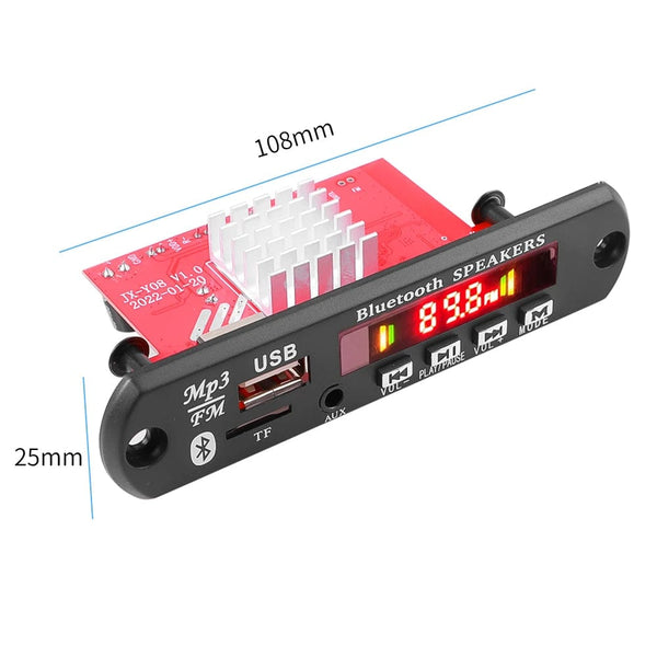 Planet Gates 60W 50W 40W Amplifier Bluetooth 5.0 DIY MP3 WAV Decoder Board DC 12V Wireless Car USB MP3 Player TF Card Slot USB FM with Mic