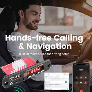 Planet Gates 60W 50W 40W Amplifier Bluetooth 5.0 DIY MP3 WAV Decoder Board DC 12V Wireless Car USB MP3 Player TF Card Slot USB FM with Mic