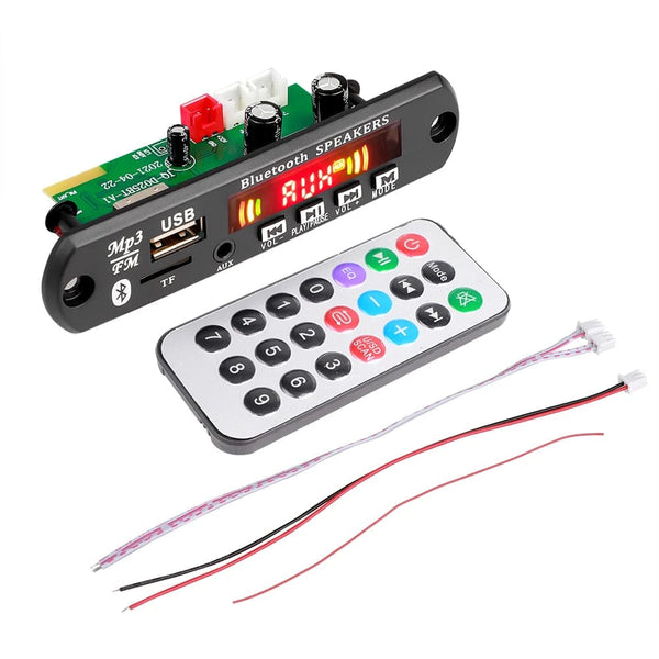 Planet Gates 60W 50W 40W Amplifier Bluetooth 5.0 DIY MP3 WAV Decoder Board DC 12V Wireless Car USB MP3 Player TF Card Slot USB FM with Mic