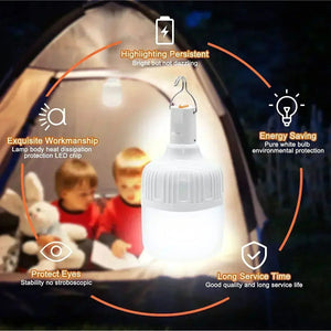Planet Gates 60W Emergency Light Outdoor Camping Supplies Edc Outdoor USB Rechargeable LED Light Bulb Lantern Hiking Sports Entertainment