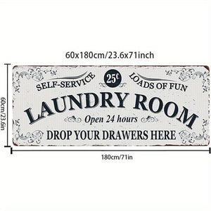 Planet Gates 60x180cm(24x71in) 1pc Waterproof Laundry Room Runner Rug - Non-Slip, Dirt-Resistant, Machine Washable, Entrance Doormat, Kitchen, Living Room, Laundry, Bathroom - 24x71in