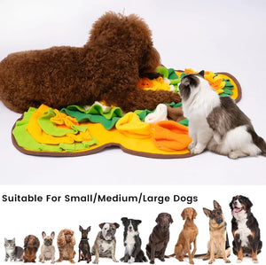 Planet Gates 60x60cm / Flower shape Sniff Mat for Dogs Multi-Functional Dog Feeding Mat Boredom Busters for Dogs with Pupsicles Dog Games and Treat Dispenser
