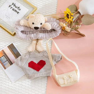 Planet Gates 61 / for 30cm duck 30cm Stuffed Dolls Accessories LaLafanfan Cafe Duck Dog with Clothes Plush Toy Cartoon Hoodie Clothing Hair Band Kids Girls Gift