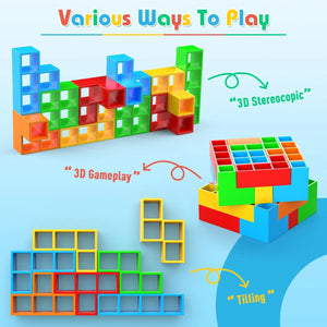 Planet Gates 64-70pcs stacking board game for party family game prop Building blocks competition for kids adult birthday gifts desktop toys