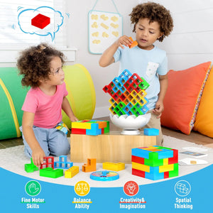Planet Gates 64-70pcs stacking board game for party family game prop Building blocks competition for kids adult birthday gifts desktop toys