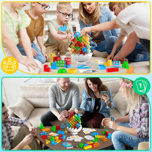 Planet Gates 64-70pcs stacking board game for party family game prop Building blocks competition for kids adult birthday gifts desktop toys