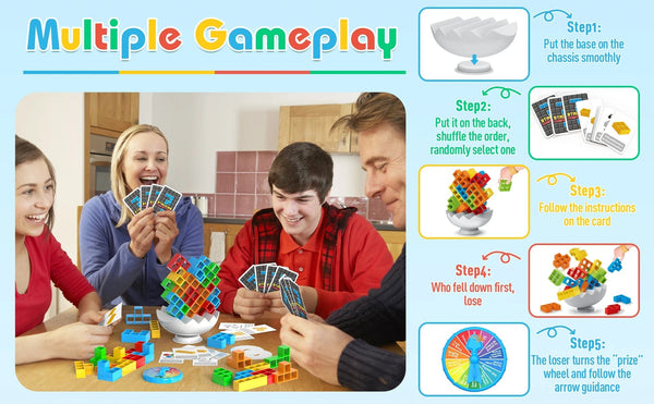 Planet Gates 64-70pcs stacking board game for party family game prop Building blocks competition for kids adult birthday gifts desktop toys