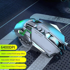 Planet Gates 6400DPI B New Mechanical Wired Gaming Mouse 9 Key Macro Definition 12800 DPI Color Backlit Game Player Computer Peripheral for Windows PC