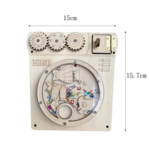 Planet Gates 645 Busy Board DIY Montessori Toys Lock Mobile Children Wood Chips Skill Training Parent-Child Game Puzzle Intelligence Development
