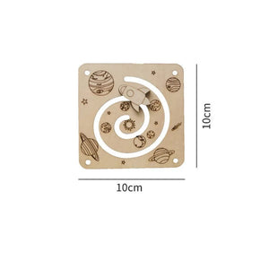 Planet Gates 645 Busy Board DIY Montessori Toys Lock Mobile Children Wood Chips Skill Training Parent-Child Game Puzzle Intelligence Development