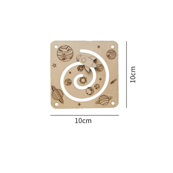 Planet Gates 645 Busy Board DIY Montessori Toys Lock Mobile Children Wood Chips Skill Training Parent-Child Game Puzzle Intelligence Development