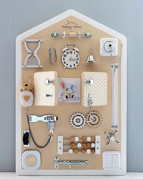 Planet Gates 645 Busy Board DIY Montessori Toys Lock Mobile Children Wood Chips Skill Training Parent-Child Game Puzzle Intelligence Development