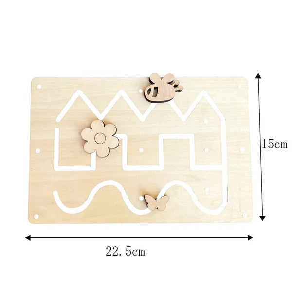 Planet Gates 645 Busy Board DIY Montessori Toys Lock Mobile Children Wood Chips Skill Training Parent-Child Game Puzzle Intelligence Development