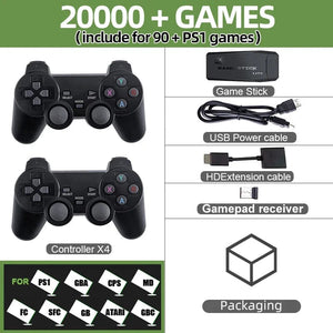 Planet Gates 64g Video Game Console TV HD Game Stick 64GB 20000 Retro Games For PS1/GBA/MAME/SEGA Everdrive Save/Search/Adding For Children Gift