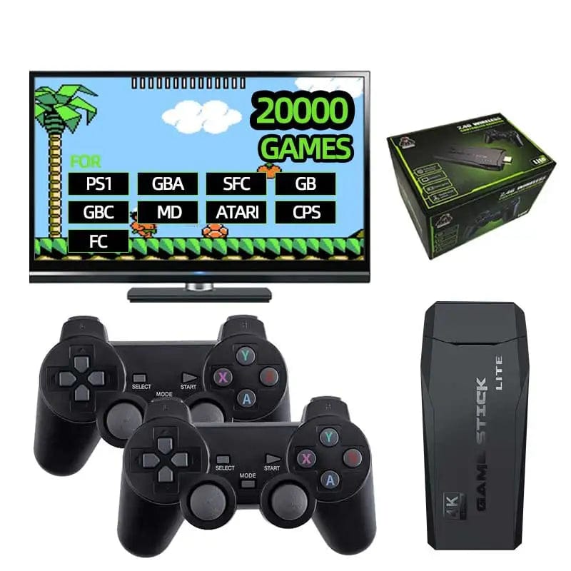 Planet Gates 64g Video Game Console TV HD Game Stick 64GB 20000 Retro Games For PS1/GBA/MAME/SEGA Everdrive Save/Search/Adding For Children Gift