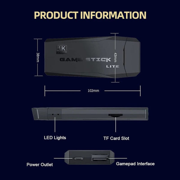 Planet Gates 64g Video Game Console TV HD Game Stick 64GB 20000 Retro Games For PS1/GBA/MAME/SEGA Everdrive Save/Search/Adding For Children Gift