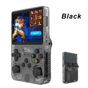 Planet Gates 64GB Black R36S Cool Handheld Video Game Console Open Source Linux System 3.5 Inch IPS Screen R35s Pro Portable Pocket Video Player Gift