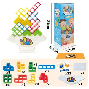 Planet Gates 64PC 64-70pcs stacking board game for party family game prop Building blocks competition for kids adult birthday gifts desktop toys