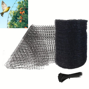 Planet Gates 65.6 FT 1 Pack, Bird Netting, 7 X 65.6 FT Black Deer Fence Netting Reusable Protective Garden Netting For Vegetables Plants Fruit Trees With 50pcs Cable Ties