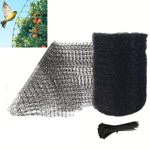 Planet Gates 65.6 FT 1 Pack, Bird Netting, 7 X 65.6 FT Black Deer Fence Netting Reusable Protective Garden Netting For Vegetables Plants Fruit Trees With 50pcs Cable Ties