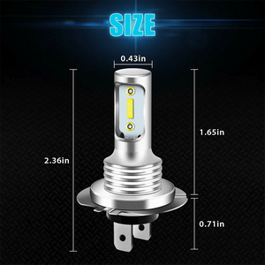 Planet Gates 6500K / H7 4 PCS H7 LED Headlight Bulbs High Low Beam 6000K Super White Lights Car Fog Lights Auto DRL H4 H8 H8 H11 Cob Chips 12V 24V 80W