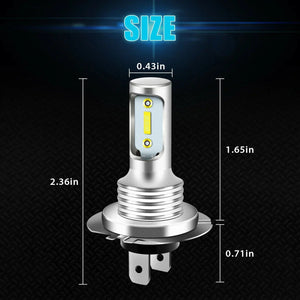 Planet Gates 6500K / H7 4 PCS H7 LED Headlight Bulbs High Low Beam 6000K Super White Lights Car Fog Lights Auto DRL H4 H8 H8 H11 Cob Chips 12V 24V 80W