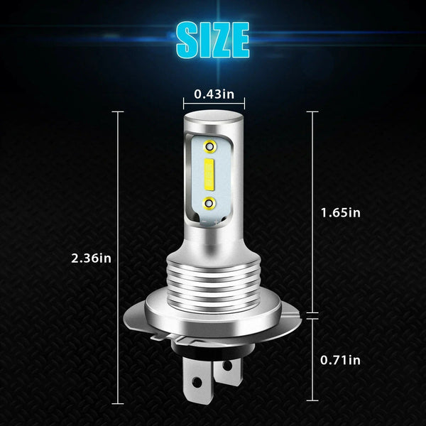 Planet Gates 6500K / H7 4 PCS H7 LED Headlight Bulbs High Low Beam 6000K Super White Lights Car Fog Lights Auto DRL H4 H8 H8 H11 Cob Chips 12V 24V 80W