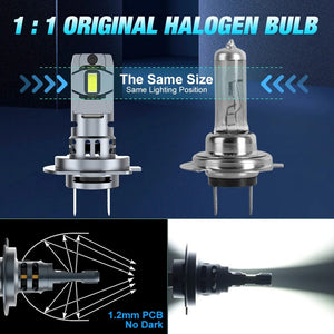 Planet Gates 6500K White / H7 XSTORM H7 LED Headlight Bulb Mini Wireless 60W 20000LM 6500K CSP for Car Headlamp Auto Diode Lamps H7 Turbo Led 12V Automobile