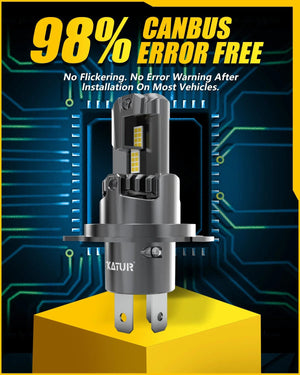 Planet Gates 6500K White / With Fan / H4 | CHINA 2x H4 LED Headlight Bulb Mini Wireless 100W 20000LM 6500K for Car Headlamp Auto Diode Lamps H4 Turbo Led 12V High Low Beam