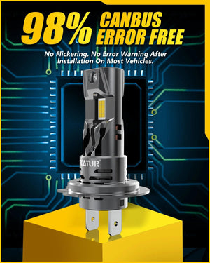 Planet Gates 6500K White / With Fan / H7 | CHINA New High Power 2Pcs H7 Turbo LED Head Lamp Bulbs 20000LM 100W H7 LED Headlight CSP Chips 1:1 Mini Size Design Car Lights 12V