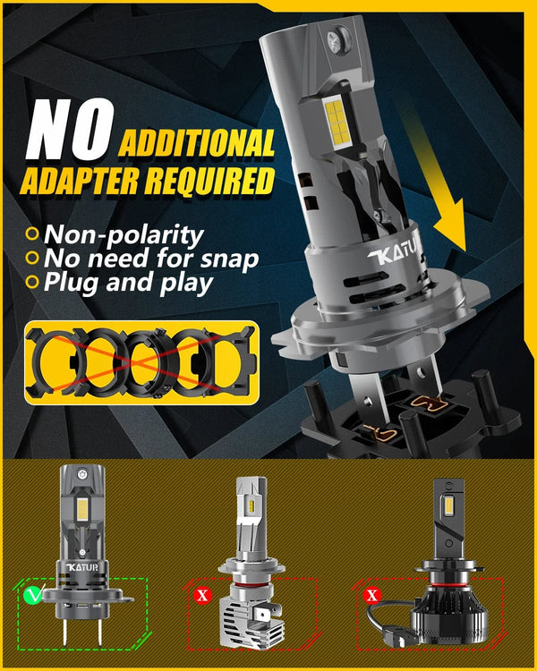 Planet Gates 6500K White / With Fan / H7 | CHINA New High Power 2Pcs H7 Turbo LED Head Lamp Bulbs 20000LM 100W H7 LED Headlight CSP Chips 1:1 Mini Size Design Car Lights 12V