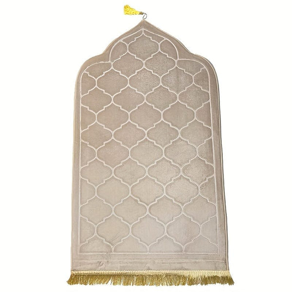 Planet Gates 650MM*1100MM 1pc Muslim Prayer Mat, Thick Soft Velvet Muslim Mat, Portable Muslim Prayer Mat, Turkish Prayer Mat, Janamaz Sajada Mat For Men And Women Plain Solid Prayer Mat Ramadan Eid Gift